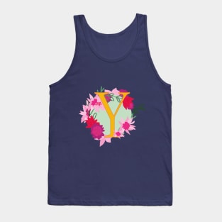 Monogram Y, Personalized Initial Tank Top